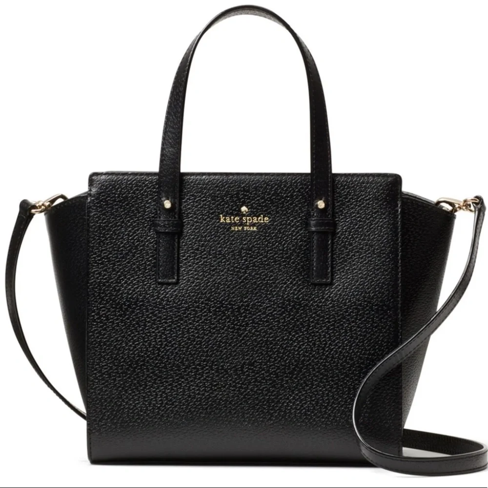 KATE SPADE Black Leather Crossbody Bag + Wallet